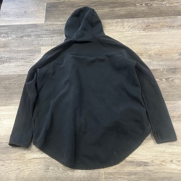 Nike TechTherma-Fit Black Womens Large Swoosh Asymmetrical Full Zip Hoodie - Picture 2 of 9